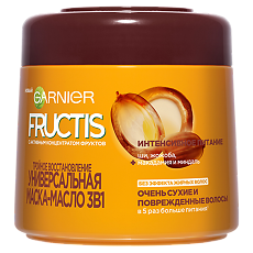 Купить Garnier Fructis Маска для волос Тройное восстановление маска-масло 300 мл 1 шт цена