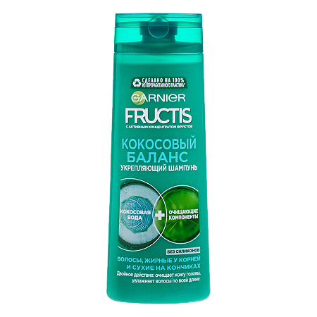 Garnier Fructis Шампунь укрепляющий Кокосовый баланс 400 мл 1 шт