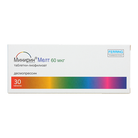 Изображение товара Минирин Мелт таблетки-лиофилизат 60 мкг 30 шт