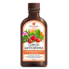 Купить Altay Seligor Сироп шиповника с листьями земляники и облепихи для иммунитета пластик 200 мл 1 шт цена