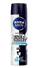 Купить Nivea Men Антиперспирант спрей Черное и Белое невидимый Fresh 150 мл 1 шт цена