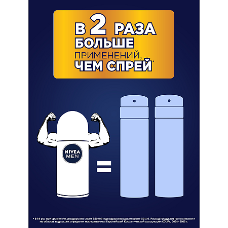 Nivea Men Антиперспирант шарик Черное и Белое невидимый Fresh 50 мл 1 шт