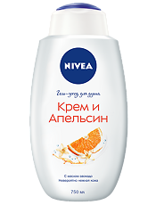 Купить Nivea Гель-уход для душа Крем и Апельсин 750 мл 1 шт цена