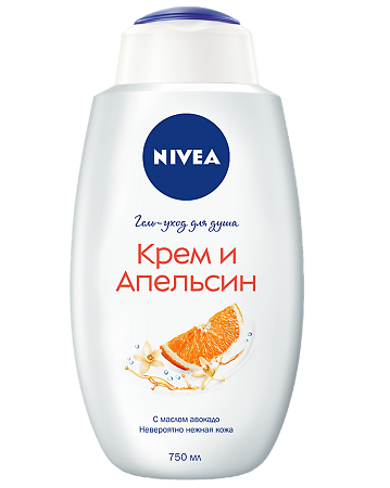 Изображение товара Nivea Гель-уход для душа Крем и Апельсин 750 мл 1 шт