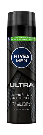 Nivea Men Гель для бритья Черный Ultra 200 мл 1 шт