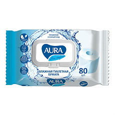 Купить Aura Ultra Comfort Влажная туалетная бумага с крышкой 80 шт цена