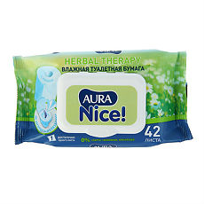 Купить Aura Nice Влажная туалетная бумага с крышкой 42 шт цена