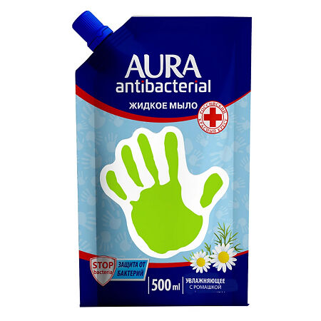 Aura Мыло жидкое для всей семьи с антибактериальным эффектом Ромашка 500 мл 1 шт
