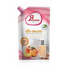 Купить Я Самая Жидкое BIO крем-мыло Персик и миндальное молочко 500 мл 1 шт цена