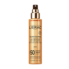 Купить Lierac Sunissime Солнцезащитное тонизирующее молочко для тела Global Anti-Aging SPF30 150 мл 1 шт цена