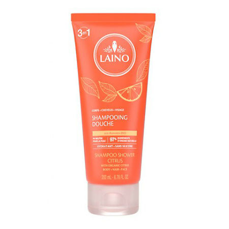 Laino Органический шампунь 3 в 1 для лица, волос и тела Цитрус туба 200 мл 1 шт