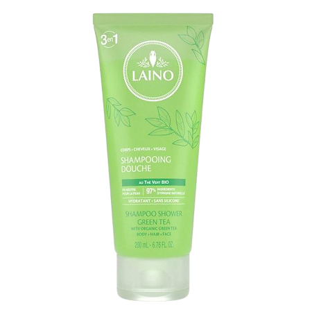 Laino Органический шампунь 3 в 1 для лица, волос и тела Зеленый Чай туба 200 мл 1 шт