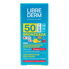 Купить Либридерм (Librederm) Bronzeada Солнцезащитный крем для детей с Омега 3-6-9 и термальной водой SPF50+ 150 мл 1 шт цена