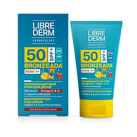 Либридерм (Librederm) Бронзиада Солнцезащитный крем для детей с Омега 3-6-9 и термальной водой SPF50+ 150 мл 1 шт