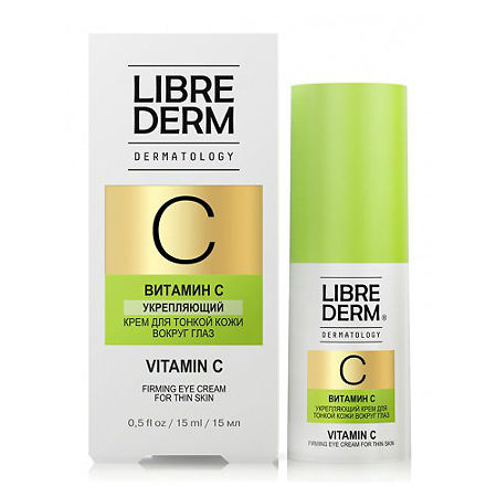 Изображение товара Librederm Dermatology Витамин С крем укрепляющий для тонкой кожи вокруг глаз 15 мл 1 шт
