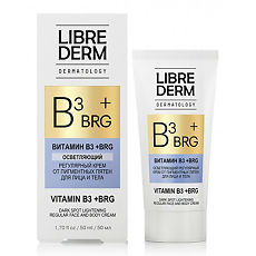 Купить Librederm Dermatology BRG+Витамин В3 крем осветляющий от пигментных пятен для лица и тела 50 мл 1 шт цена