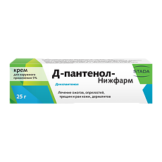 Купить Д-Пантенол-Нижфарм крем для наружного применения 5 % 25 г 1 шт цена