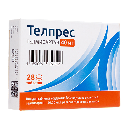 Телпрес таблетки 40 мг 28 шт