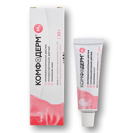 Изображение товара Комфодерм М2 крем для наружного применения 0,1%+2% туба 10 г 1 шт