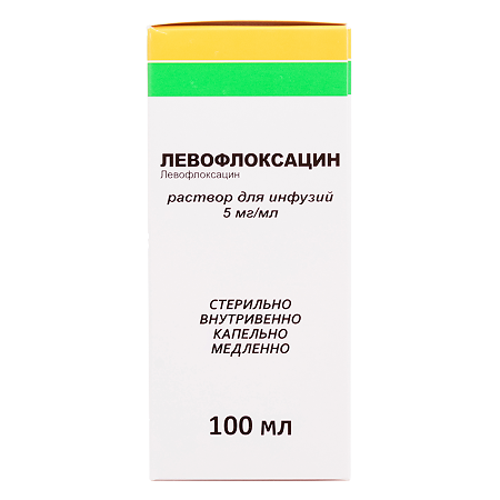 Левофлоксацин раствор для инфузий 5 мг/мл 100 мл фл 1 шт