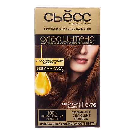 SYOSS Oleo Intence Краска с маслом-активатором 6-76 Мерцающий медный 115 мл 1 шт
