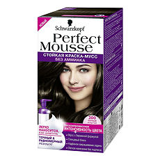 Купить Перфект Мусс (Perfect Mousse) Стойкая краска-мусс 300 Черный каштан 35 мл 1 шт цена