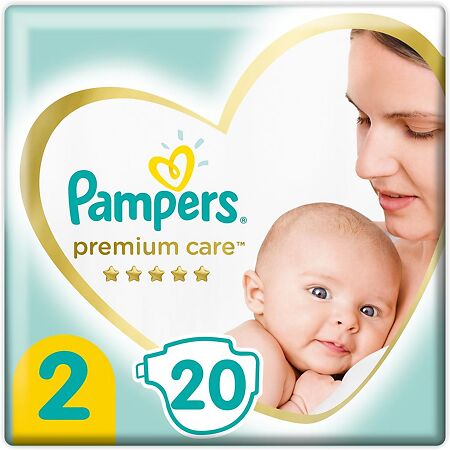 Подгузники Памперс (Pampers) Premium Care 4-8 кг р.2 20 шт