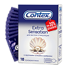 Презервативы Contex Extra Sensation с крупными точками и ребрами 18 шт
