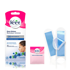 Купить Veet Полоски восковые для депиляции для чувствительной кожи Easy Gel-wax 20 шт цена