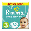 Подгузники Памперс (Pampers) Active Baby-Dry 6-10 кг р.3 82 шт.