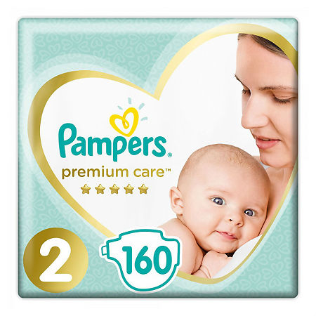 Подгузники Памперс (Pampers) Premium Care 4-8 кг р.2 160 шт.