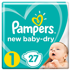 Купить Подгузники Памперс (Pampers) New Baby-Dry 2-5 кг р.1 27 шт цена
