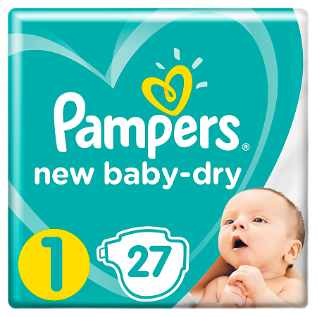 Изображение товара Подгузники Pampers New Baby-Dry 2-5 кг 27 шт с воздушными каналами
