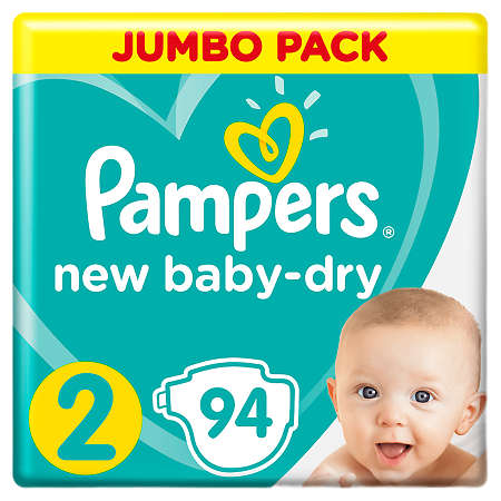 Подгузники Памперс (Pampers) New Baby-Dry 4-8 кг р.2 94 шт.