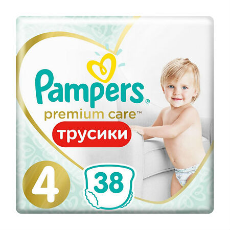Трусики Памперс (Pampers) Premium Care Pants 9-15 кг р.4, 38 шт