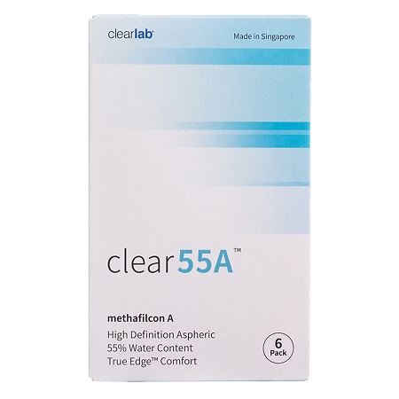 Контактные линзы Clear 55A на месяц +0,50 6шт