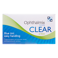Изображение товара Контактные линзы Офтальмикс Butterfly Clear -0,75 4шт
