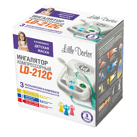 Ингалятор Little Doctor LD-212С компрессорный компактный белый, 1 шт