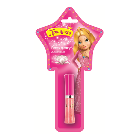 Изображение товара Принцесса Блеск для губ Жемчужный со спонжем 5 мл 1 шт