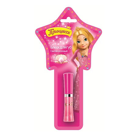 Изображение товара Принцесса Блеск для губ Светло-розовый со спонжем 5 мл 1 шт
