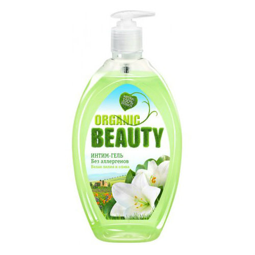 Изображение товара Organic Beauty Гель для интимной гигиены Белая лилия и Олива 500 мл Изображение товара Organic Beauty Гель для интимной гигиены Белая лилия и Олива 500 мл