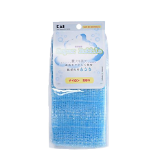 Купить Kai Мочалка для тела (с объемным плетением средней жесткости) 30 х 100см Голубая 1 шт цена