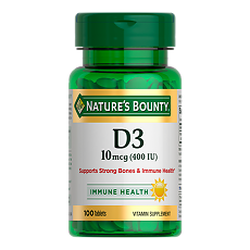 Купить Nature's Bounty Витамин D3 400 МЕ таблетки массой 250 мг 100 шт цена