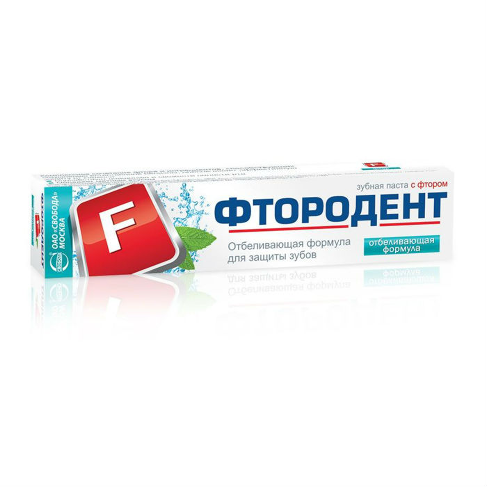 Изображение товара Фтородент Зубная паста Отбеливающая 62 г для ежедневного ухода за полостью рта
