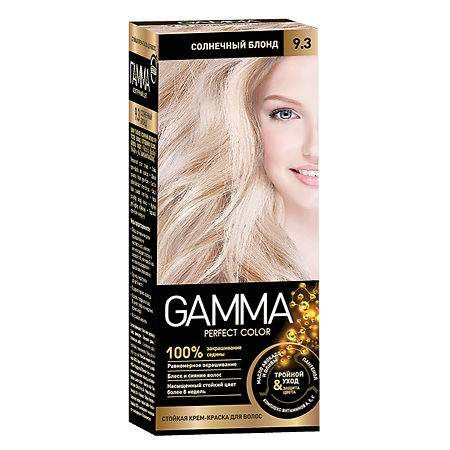 Gamma Perfect color Крем-краска для волос 9.3 солнечный блонд 1 шт