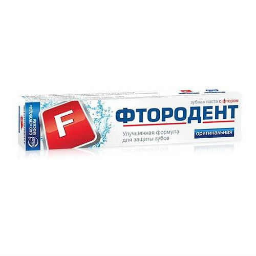 Изображение товара Фтородент Оригинальная зубная паста 62 г для защиты и белизны зубов
