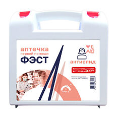 Купить Аптечка первой помощи ФЭСТ АнтиСПИД (ВИЧ) пластиковый футляр 1 шт цена
