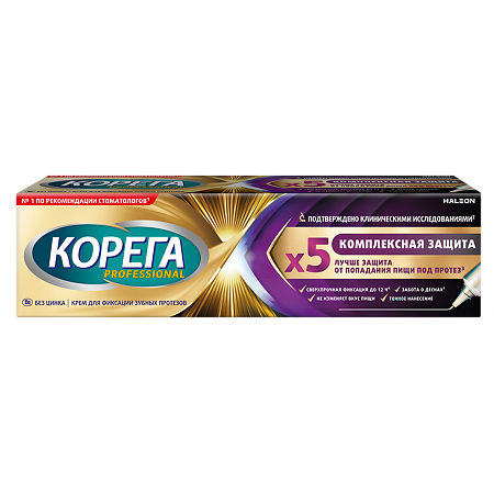 Корега крем для фиксации зубных протезов Комплексная защита 40 мл 1 шт