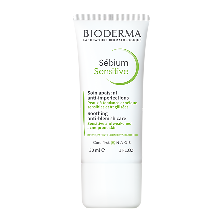 Bioderma Sebium Увлажняющий успокаивающий Сенситив крем для проблемной кожи лица, 30 мл 1 шт