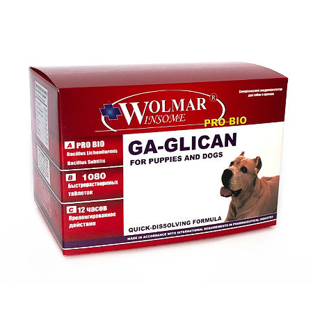Wolmar Winsome Pro Bio Ga-Glican Синергический хондропротектор для собак 540шт